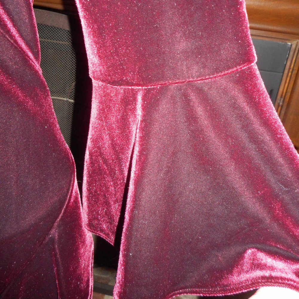NWT Ralph Lauren burgundy velvet dress, 4 - Picture 8 of 13